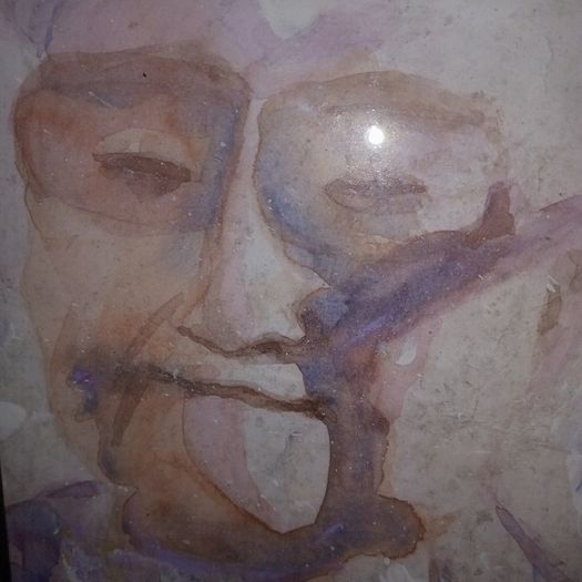 "Portrait of Grandmother." Signed.