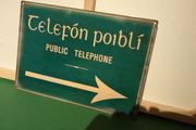 Irish telephone novelty metal tin sign