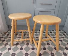 Solid wood stools