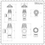 Milano Antique Chrome Thermostatic Angled Radiator Valves Image 3