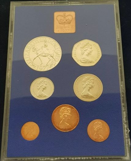 1977 Proof Set Coinage Of Great Britain & N Ireland Silver Jubilee