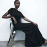 Zara Long Cape Dress Limited Edition Image 7