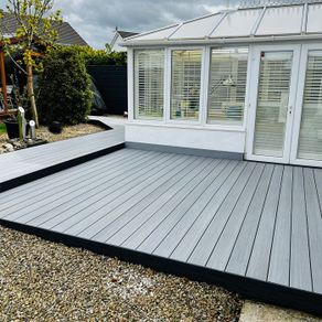 AlphaDeck Composite Decking Cool Grey 360x14cm