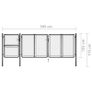 Garden Gate Steel 125x395 cm Anthracite Image 5