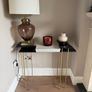 Brass and black console table Image 2