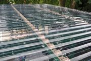 Clear polycarbonate roof sheeting