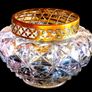 Vintage Harrods Heavy Cut Crystal Rose Bowl Image 5