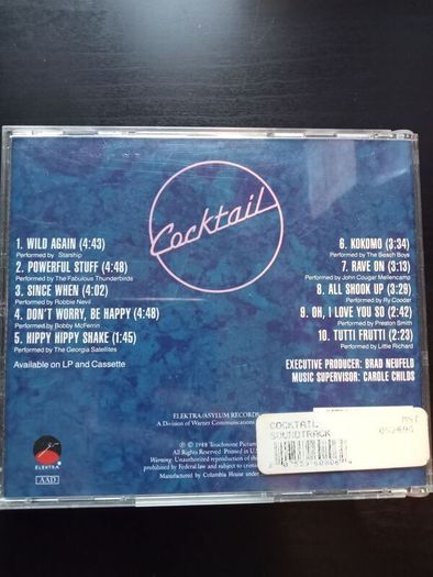 Cocktail Soundtrack OST CD