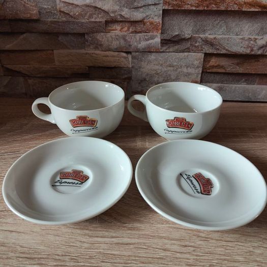 2 Espresso cups with saucers , NEW