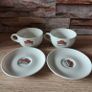 2 Espresso cups with saucers , NEW Image 2