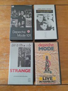 four DEPECHE MODE Music VHS tapes/Cassettes. Music video,101, Strange, Some Great Videos, Live in Hamburg, collectable, memorabilia.