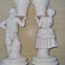 Belleek Pair of porcelain figurines Boy and Girl Basket Carriers / Water Carriers Image 5