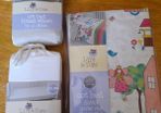 Cot newsheets,  blanket,changing mat