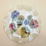 Vintage Retro Mid Century Chance Brothers Fiestaware Fluted Round Plate with Gilt Edging in the Anemone Pattern Designed by Michael Harris , Decorative Plate Image 6