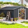 13 x 11ft Garden Metal Storage Shed Image 2