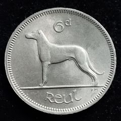 Ireland - 1968 - 6 Pence - Wolfhound - UNC - KM.13a - [2528]