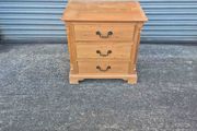 Pine 3-Drawer Bedside Locker