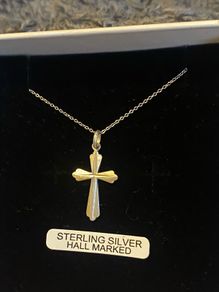 Sterling silver cross on a 925 chain