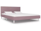 Bed Frame Pink Fabric 150x200 cm