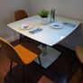 Extendable Milk Glass dining table Image 5