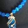 Cobalt blue necklace earrings and ring set. Image 2