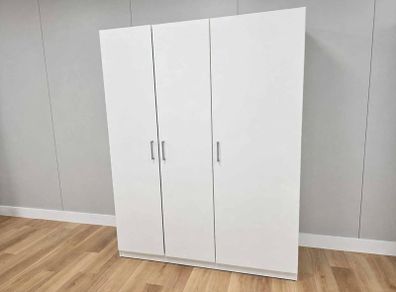 White 3-Door Wardrobe - Like New - Kilkenny
