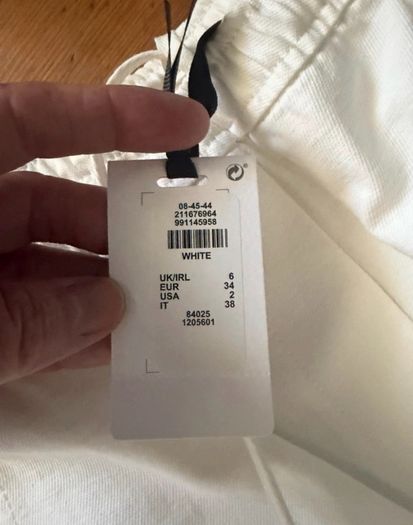 Primark Edit white barrel leg trousers BNWT