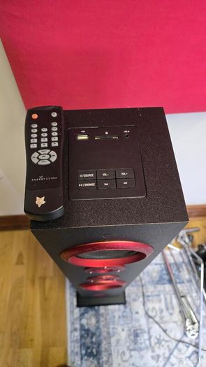 Bluetooth Remote Control Tower Home Speaker System - 60W RMS - USB MP3 microSD Card Input