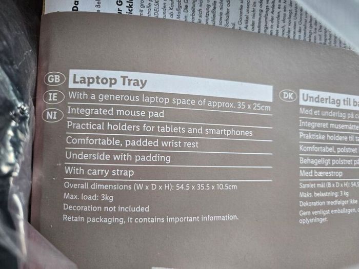 Laptop tray