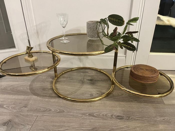 Vintage Milo Baughman style three tier