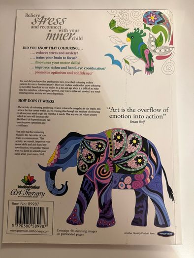 colouring book & pencils