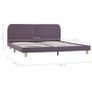 Bed Frame Taupe Fabric 150x200 cm Image 2