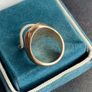 RARE McDonald's 14k Gold Signet Ring with Real Diamond Image 7