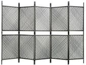Fence Panel Poly Rattan 3x2 m Anthracite