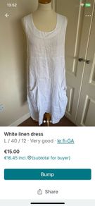 White linen dress size 12