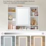 Dressing Table with LED Lighting, 3 Colours with Adjustable Brightness Image 6