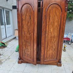 Large Solid Wood Victorian Antique Wardrobe Freestanding Storage Cabinet