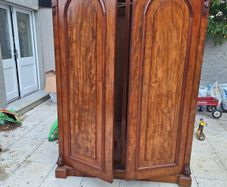 Large Solid Wood Victorian Antique Wardrobe Freestanding Storage Cabinet