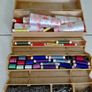 Vintage Rolykit storage box full with useful pieces plus books Image 6