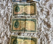 Lady Lavery Vintage Irish Punt Notes Pre Euro 10 and 1 pound Banknotes Irish Collectors Set