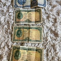 Lady Lavery Vintage Irish Punt Notes Pre Euro 10 and 1 pound Banknotes Irish Collectors Set