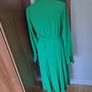 Stunning Michelle Keegan Green Dress with Pleated Skirt 12 Image 6