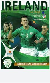 Rep of IRELAND v ITALY Soccer programme 17-08-2005