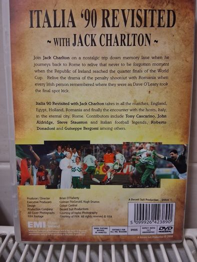 Jack Charlton. The Irish Years DVD. Collect In Dublin Or Receive Via Post.Italia 90 Revisited With Jack  DVD Also Available.