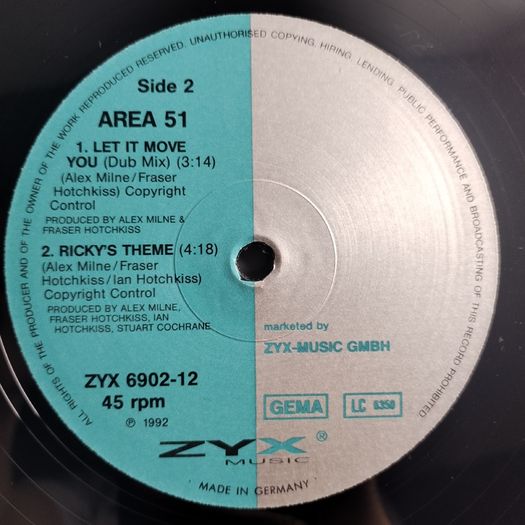 Area 51 - Let It Move You - Zyx Music - Quality German Pressing! Legendary Vocal Piano Trance Beast!!