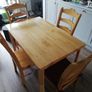 Wooden dining table and 4 chairs Image 5