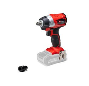 Einhell Professional Cordless Impact Wrench TP-CW 18 Li BL Solo Power X-Change (18 V, 215 Nm, Brushless, External Square Socket, Bit Adapter, LED Light, Battery Not Included)