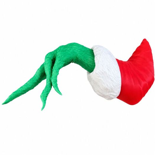 Green Christmas Hand Wall Mount, Bauble Holder 3D