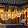 NEW SALE | Solar String Lights Outdoor, 15M/50FT 25 LED Solar Festoon Lights Outdoor, Waterproof 4 Modes Garden Lights for Patio Gate Yard Fence Trees Wedding Party Image 2