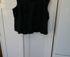 Hobbs Black Linen Top Size 18